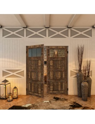 Pendeltür - Country Altholz Astig Model 31-modernes Zuhause