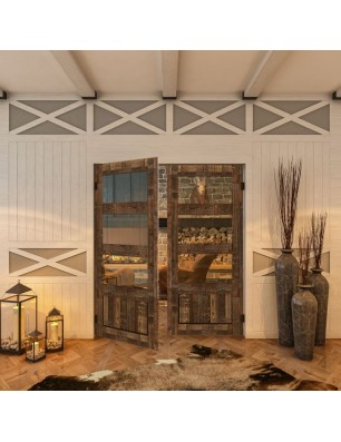 Pendeltür - Country Altholz Astig Model 33-modernes Zuhause