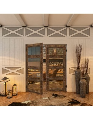 Pendeltür - Country Altholz Astig Model 34-modernes Zuhause