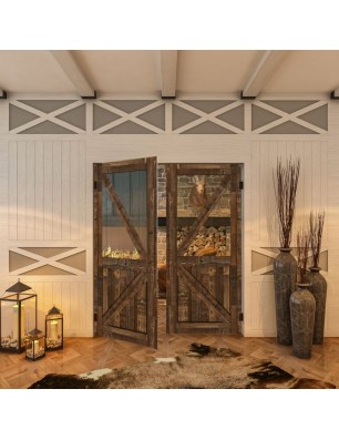 Pendeltür - Country Altholz Astig Model 41-modernes Zuhause