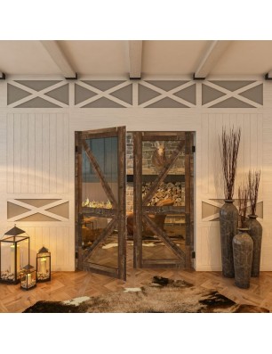Pendeltür - Country Altholz Astig Model 42-modernes Zuhause