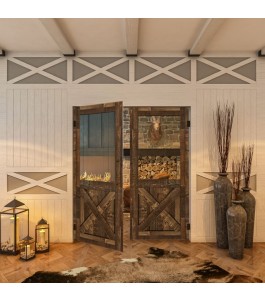 Pendeltür - Country Altholz Astig Model 51-modernes Zuhause