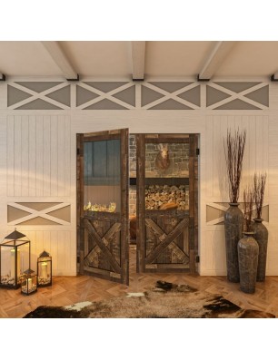 Pendeltür - Country Altholz Astig Model 51-modernes Zuhause