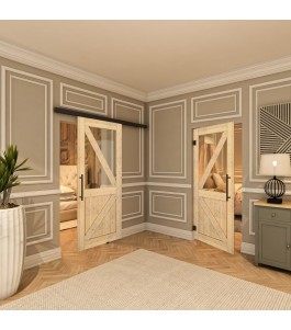 Pendeltür - Country Astkiefer Model 42 - modernes Zuhause
