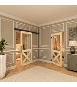 Pendeltür - Country Astkiefer Model 51 - modernes Zuhause