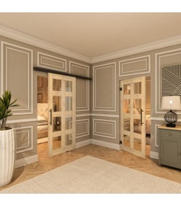 Pendeltür - Country Astkiefer Model 61 - modernes Zuhause