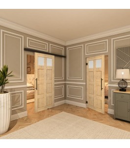 Pendeltür - Country Astkiefer Model 66 - modernes Zuhause