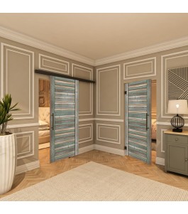 Pendeltür - Country Bunt geplankt Model 10-modernes Zuhause