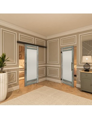 Pendeltür - Country Bunt geplankt Model 13-modernes Zuhause