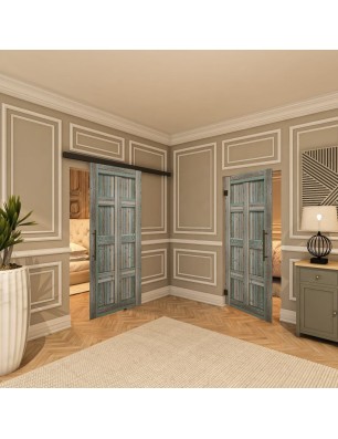 Pendeltür - Country Bunt geplankt Model 60-modernes Zuhause
