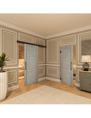 Pendeltür - Country Graueiche Model 10 - modernes Zuhause