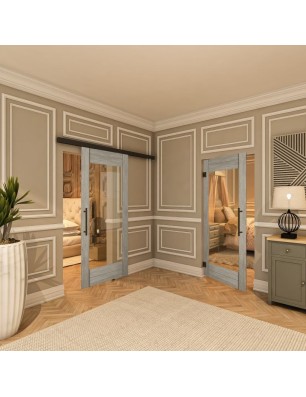 Pendeltür - Country Graueiche Model 11 - modernes Zuhause