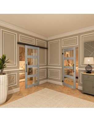 Pendeltür - Country Graueiche Model 31 - modernes Zuhause