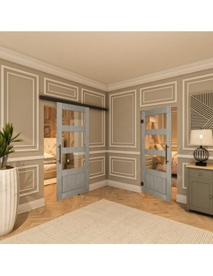 Pendeltür - Country Graueiche Model 32 - modernes Zuhause