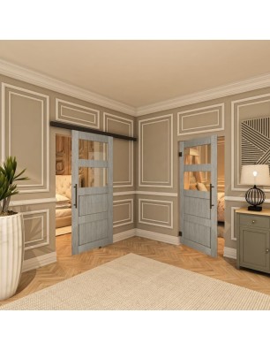 Pendeltür - Country Graueiche Model 33 - modernes Zuhause
