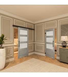 Pendeltür - Country Graueiche Model 36 - modernes Zuhause