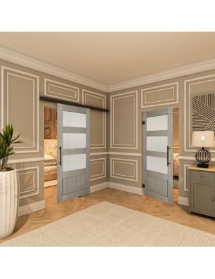 Pendeltür - Country Graueiche Model 36 - modernes Zuhause