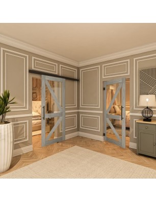 Pendeltür - Country Graueiche Model 41 - modernes Zuhause