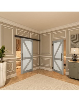 Pendeltür - Country Graueiche Model 43 - modernes Zuhause