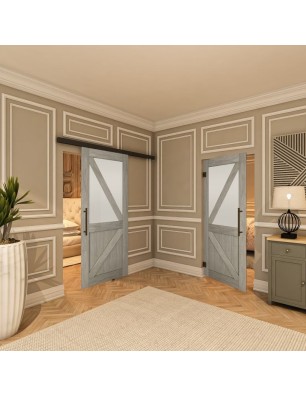 Pendeltür - Country Graueiche Model 44 - modernes Zuhause