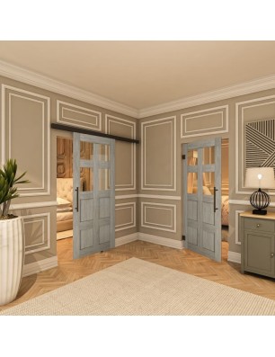 Pendeltür - Country Graueiche Model 62 - modernes Zuhause