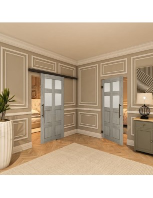Pendeltür - Country Graueiche Model 65 - modernes Zuhause