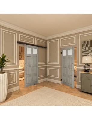 Pendeltür - Country Graueiche Model 66 - modernes Zuhause
