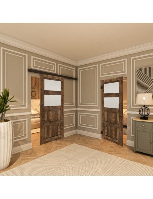 Pendeltür - Country Altholz Astig Model 36-modernes Zuhause