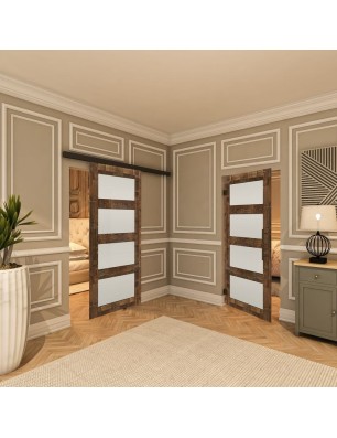 Pendeltür - Country Altholz Astig Model 38-modernes Zuhause