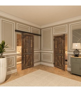 Pendeltür - Country Altholz Astig Model 40-modernes Zuhause
