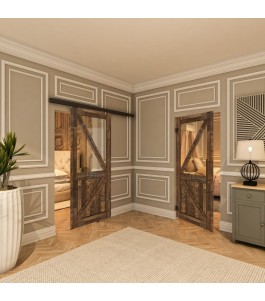 Pendeltür - Country Altholz Astig Model 41-modernes Zuhause