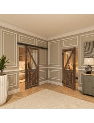 Pendeltür - Country Altholz Astig Model 41-modernes Zuhause