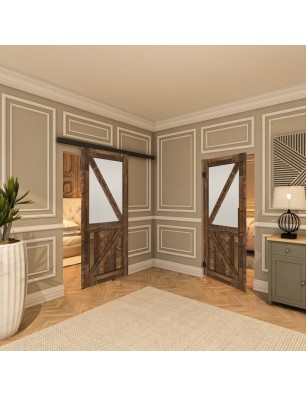 Pendeltür - Country Altholz Astig Model 43-modernes Zuhause