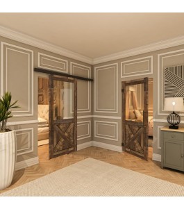 Pendeltür - Country Altholz Astig Model 51-modernes Zuhause