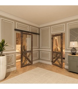 Pendeltür - Country Altholz Astig Model 52-modernes Zuhause