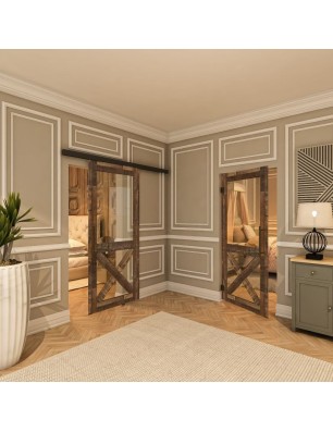 Pendeltür - Country Altholz Astig Model 52-modernes Zuhause