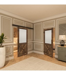 Pendeltür - Country Altholz Astig Model 53-modernes Zuhause