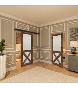 Pendeltür - Country Altholz Astig Model 54-modernes Zuhause