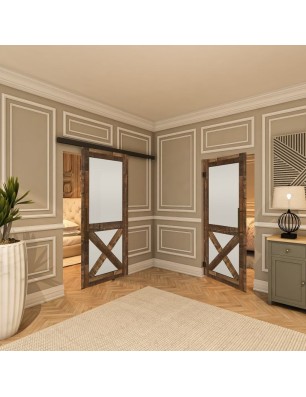 Pendeltür - Country Altholz Astig Model 54-modernes Zuhause