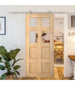 Glasschiebetür PIPE-LINE - Country Astkiefer Model 62