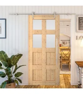 Glasschiebetür PIPE-LINE - Country Astkiefer Model 64