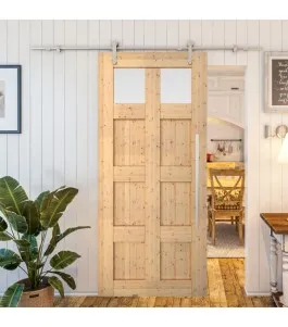 Glasschiebetür PIPE-LINE - Country Astkiefer Model 66