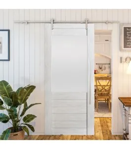 Glasschiebetür PIPE-LINE - Country Weiss Rustikal Model 13