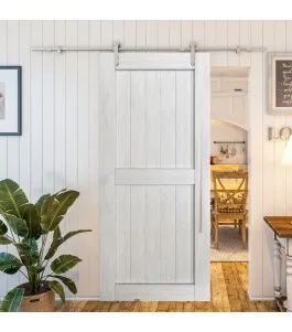 Glasschiebetür PIPE-LINE - Country Weiss Rustikal Model 20