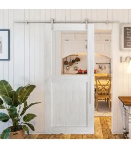 Glasschiebetür PIPE-LINE - Country Weiss Rustikal Model 22