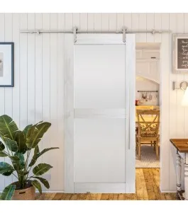 Glasschiebetür PIPE-LINE - Country Weiss Rustikal Model 23