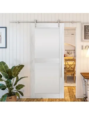 Glasschiebetür PIPE-LINE - Country Weiss Rustikal Model 23