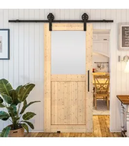Glasschiebetür BARN-LINE - Country Astkiefer Model 24