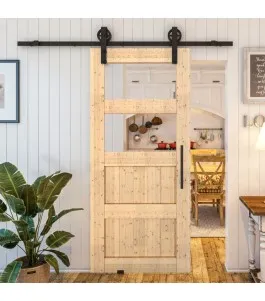 Glasschiebetür BARN-LINE - Country Astkiefer Model 33