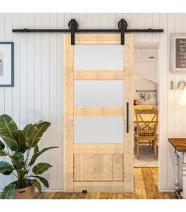 Glasschiebetür BARN-LINE - Country Astkiefer Model 35